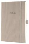 Sigel Határidőnaptár 2026 heti SIGEL A/5 kemény borító, Conceptum taupe (C2660)
