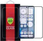 Nothing Phone (3a) / (3a) Pro üvegfólia, tempered glass, előlapi, 6D, edzett, hajlított, fekete kerettel