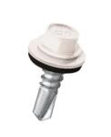 Koelner RAL 9010 Fehér hatlapfejű önfúró csavar Fához + EPDM alátét 4, 8x35 mm (50063)