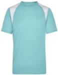 James & Nicholson (Daiber) Férfi rövid ujjú futó póló JN397 - Menta / fehér | XL (1-JN397-151220)