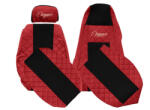  Méretpontos Scania bőr üléshuzat R/S széria 2017-től Felhajtható/Normál ülés Piros