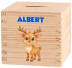 ATMOWOOD Gyerek fa persely - Jeges vidék Válasszon egy állatot: Rénszarvas (Skarbonka 9,5x9,5)