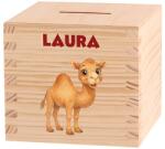 ATMOWOOD Gyerek fa persely - Vad Ázsia Válasszon egy állatot: Teve (Skarbonka 9,5x9,5)