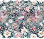 Takoy Elasztikus csipke 15 cm akvarell margaréták Diana mintával