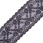 Takoy Elasztikus csipke 15 cm fekete