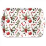 Ambiente B. V Karácsonyi fenyőágas - nyalókás műanyag kistálca 21x13 cm - Christmas Elements (VR-33720290)