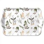 Ambiente B. V Karácsonyi manós műanyag kistálca 21x13 cm - Gnomes in wreath (VR-33720190)