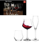 RCR EGO pohár set /3 x 6 db whisky, pezsgő, boros/ (18 db) (120035) - mabadi