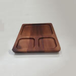 Parawood Fa kínáló szögl. 20x26x2 cm osztott (210023)