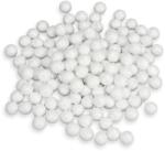  Polisztirol golyó MINI csillámos - FEHÉR - kosarbolt