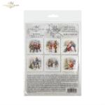  Rizspapír decoupage-hoz - Téli gyerekek karácsonyfával 14, 8x14, 8cm 6db/cs