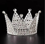 Viva. Z Tortadísz, korona, tiara kristályokkal, ezüst, 7, 7cm (1039)