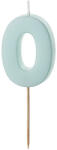 PARTYDECO számgyertya, világoskék, 5, 5 cm, 0 (SCU10-0-001J)