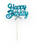 FUNDRAG Torta beszúró, topper - Happy birthday (kék), műanyag