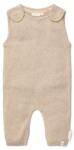 Little Dutch Salopeta tricotata din bumbac organic pentru bebelusi - Soft Beige Melee - Newborn Naturals - Little Dutch