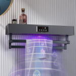 Elektromos törölköző szárító és sterilizáló, fürdő Elektromos törölköző szárító és sterilizáló, fürdőszobai vagy konyhai használatra, falra szerelhető, SZ60cm, 450W, ElectricSun Standard szürke (ESTowelDstaGray)