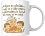  Milyen csodálatos, hogy a világ összes nagymamája közül te vagy a miénk (2 fiú) bögre (osszes_nagymama_kozul_te_vagy_a_mienk_bogre_2_fiu)