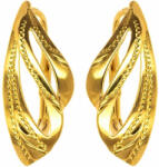 Argento-ekszer Aranyozott ezüst fülbevaló - kézi gravírozással (65430)