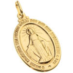 Argento-ekszer Arany medál Csodás érem (8A023)