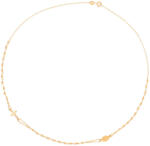 Argento-ekszer Arany nyaklánc - rózsafüzér, 3 tized, kereszt, Csodás érem, hossza 45 cm (9A035)