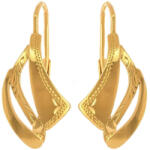 Argento-ekszer Aranyozott ezüst fülbevaló - kézi gravírozással (65219)