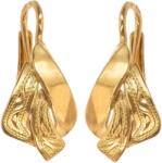 Argento-ekszer Aranyozott ezüst fülbevaló - kézi gravírozással (64933)