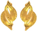 Argento-ekszer Aranyozott ezüst fülbevaló - kézi gravírozással (66570)