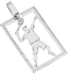 Argento-ekszer Ezüst medál - teniszező, kézi gravírozással (85940)