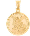 Argento-ekszer Arany medál - szent Mihály arkangyal (8A099)