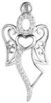 Argento-ekszer Ezüst medál - angyal, átlátszó kerek cirkóniák (85620)