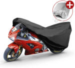 WALSER Motortakaró ponyva PREMIUM - SPORT - M méret - 215x95x120 cm fekete - WALSER