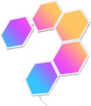 Govee Kit panouri luminoase LED Govee Govee Glide Hexa RGBIC, Sincronizare muzica, Wifi, 5 panouri, Alexa , Google Asistant (B6061)