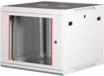 Lande PROlineB 600x600 lapraszerelt 9U 19" fali rack szekrény szürke (LN-WB-09U6060-LG-F)