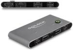 Delock USB-C -s KVM kapcsoló HDMI és DisplayPort-hoz 8K MST USB 2.0 csatlakozó felülettel (11485)