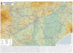Stiefel Falitérkép, 100x140 cm, fémléces, Magyarország autótérképe, STIEFEL (4860FLP) - tonerpiac