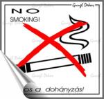 Információs matrica, 8, 7x8, 3 cm, "Tilos a dohányzás! (LUIN074) - irodasziget