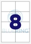 Bluering Etikett címke, 105x70mm, 100 lap, 8 címke/lap Bluering® (BRET114) - irodasziget
