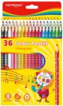 Keyroad Színes ceruza készlet 18 cm háromszögletű Keyroad 36 klf. szín (43647)