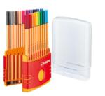 STABILO Tűfilc készlet, 0, 4 mm, STABILO "Point 88 ColorParade", 20 különböző szín (TST882003)