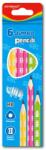 Keyroad Grafitceruza HB, háromszögletű 6 db/bliszter Keyroad Jumbo vegyes színek (38370)