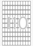 APLI Etikett, 12x18 mm, kerekített sarkú, A5 hordozón, APLI, 1650 etikett/csomag (LCA1860) - irodasziget
