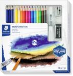 STAEDTLER Akvarell ceruza készlet, ecsettel, radírral, hegyezővel, grafitceruzával, STAEDTLER® "146 10C", 12 különböző szín (TS6114610C)