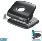 RAPID Lyukasztó, kétlyukú, 20 lap, RAPID "FC20", fekete (E23256400) - irodasziget