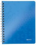 Leitz Spirálfüzet, A5, vonalas, 80 lap, LEITZ "Wow", kék (E46390036)