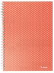 Esselte Spirálfüzet, A5, vonalas, 80 lap, ESSELTE "Colour`Breeze", korall (E628473)