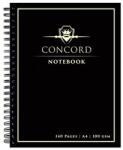Concord Spirálfüzet, A4, vonalas, 70 lap, CONCORD, fekete (PUCO8956)