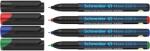 Schneider Alkoholos marker készlet, OHP, 0, 4 mm, SCHNEIDER "Maxx 220 S", 4 különböző szín (TSC220V4) - irodasziget