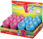 Keyroad Hegyező 2 lyukú tartályos, fedeles 12 db/display Keyroad Colour Special vegyes színek (38416)