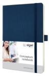 Sigel Jegyzetfüzet, exkluzív, A5, vonalas, 97 lap, puhafedeles, SIGEL "Conceptum", éjkék (SICO327)