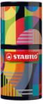 STABILO Tűfilc készlet, hengeres fém doboz, 0, 4 mm, STABILO "point 88 ARTY", 45 különböző szín (TST8845220)